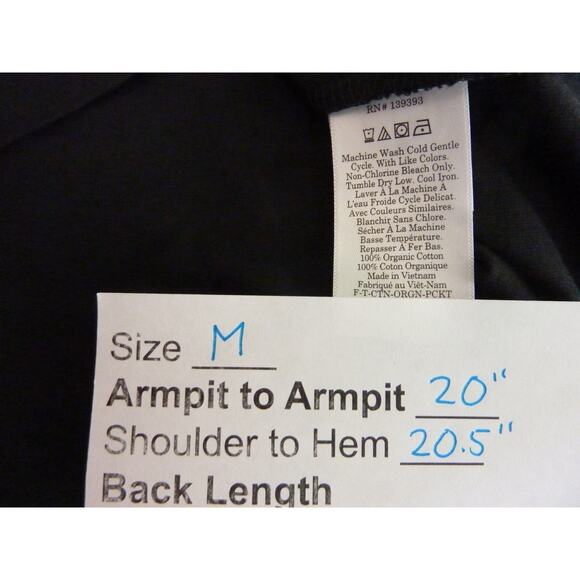 NWT Everlane Organic Cotton Box Cut Pocket Tee Black Short Sleeve Shirt M - Picture 6 of 6